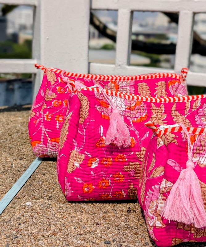 Toilet Bag Pink 3 Pieces