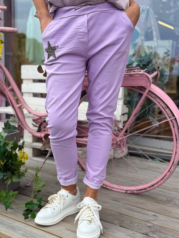 Lilac Star Stretchy Pant