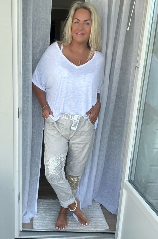 Summer Sequin Stretchy Pant XL