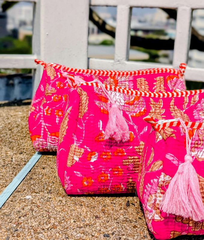 Toilet Bag Pink 3 Pieces