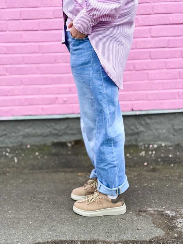 Light Denim Barrel Jeans