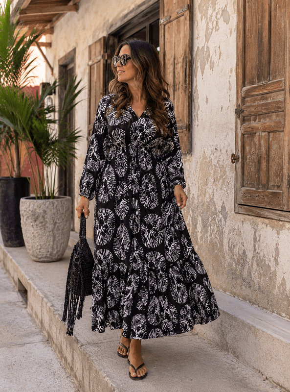 Zebra Skull Maxi Dress