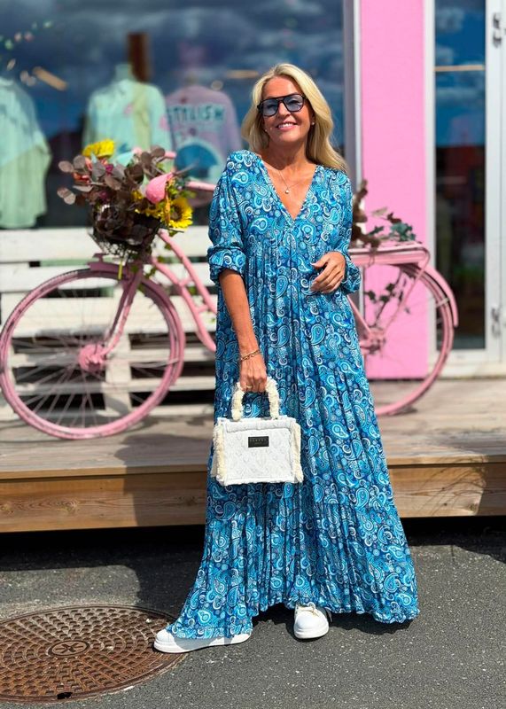 Marine Paisley Dress