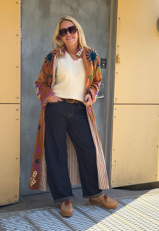 Barrel Stitching Jeans Qnuz