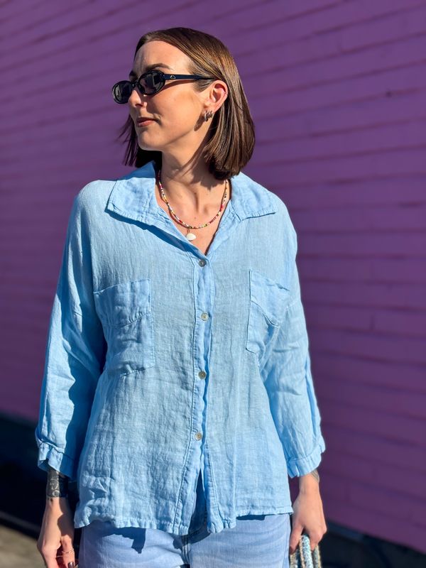 Sky Linen Shirt