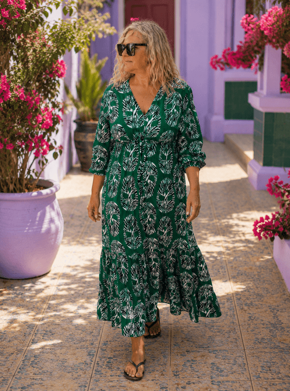 Zebra Skull Maxi Dress