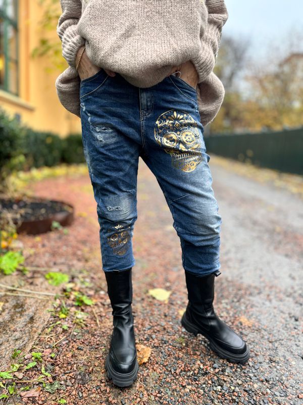 Golden Skull Generous Jeans XL