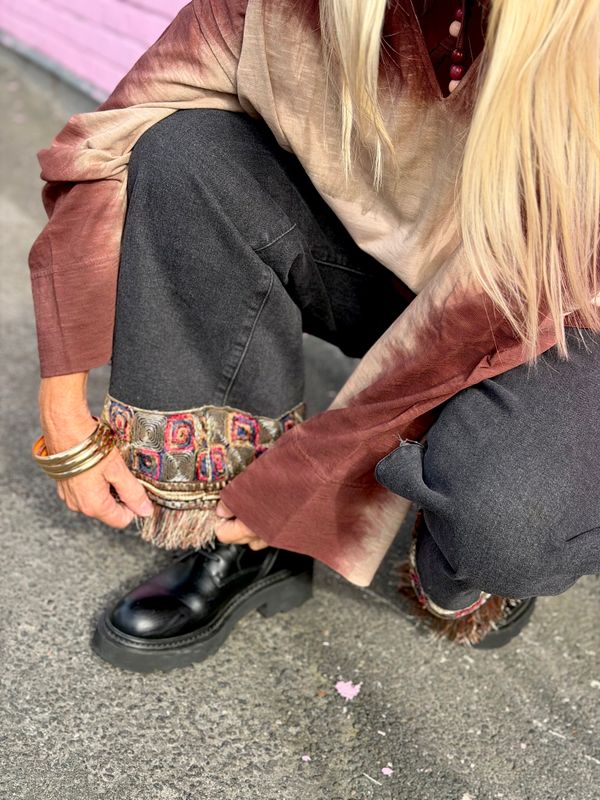 Boho Fringe Jeans
