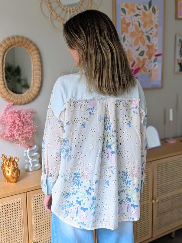 Flower Denim Shirt