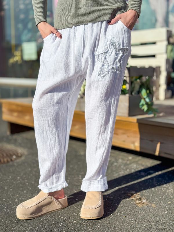 Star Linen Pant