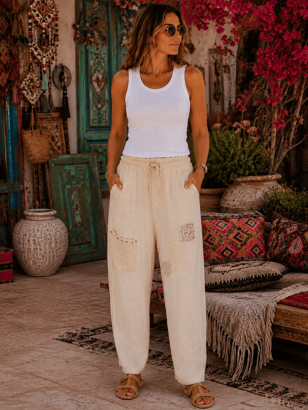 Patch Linen Pant