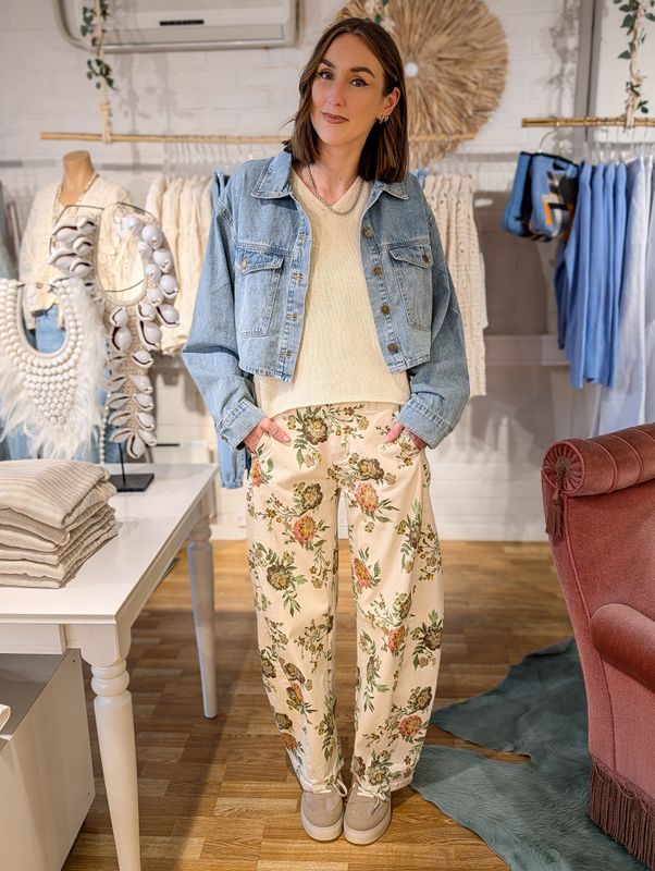 Astrid Crop Denim Jacket Sister Soul