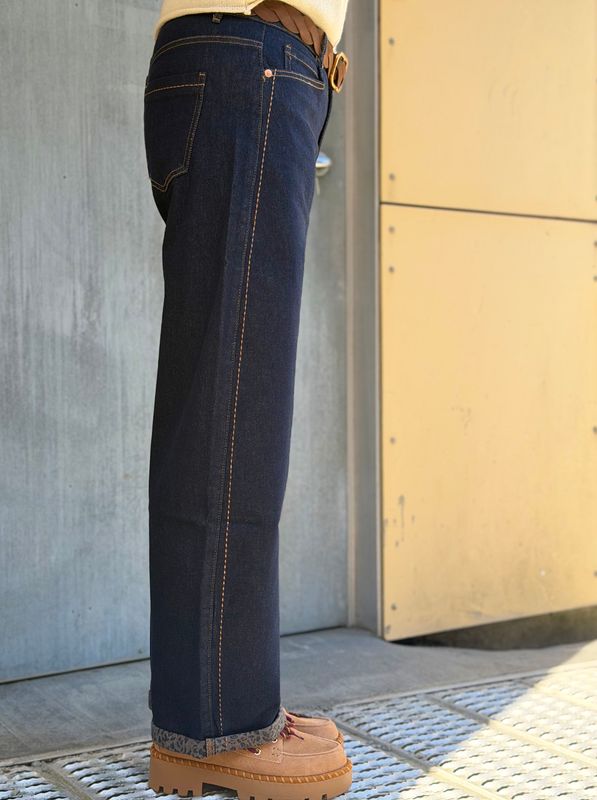 Barrel Stitching Jeans Qnuz