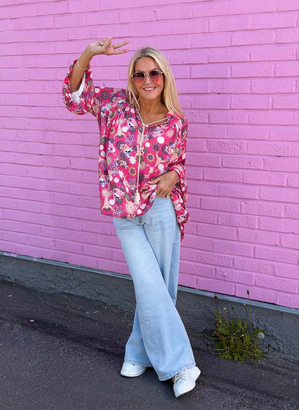 Skully Flower Blouse