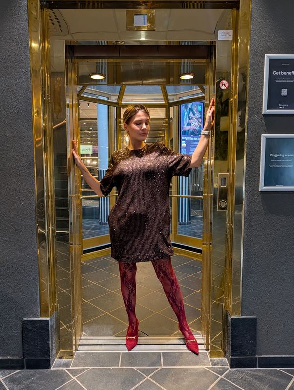 Brown Sequin Dress