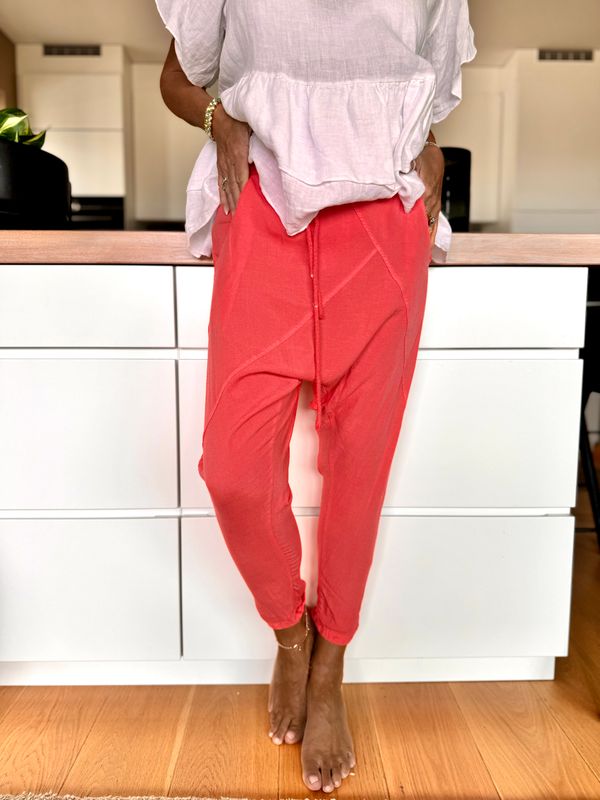 Linen Mix Baggy Pant