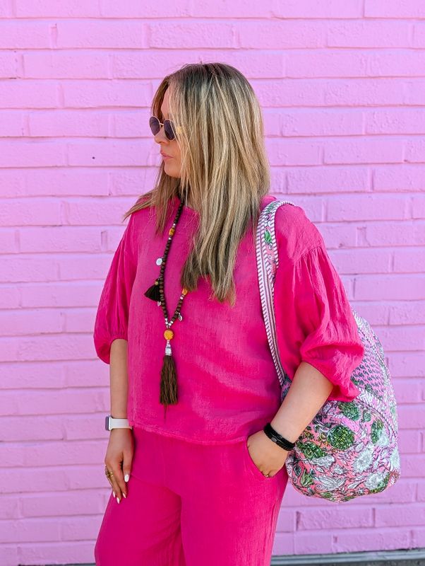 Mette Linen Blouse Love Forever