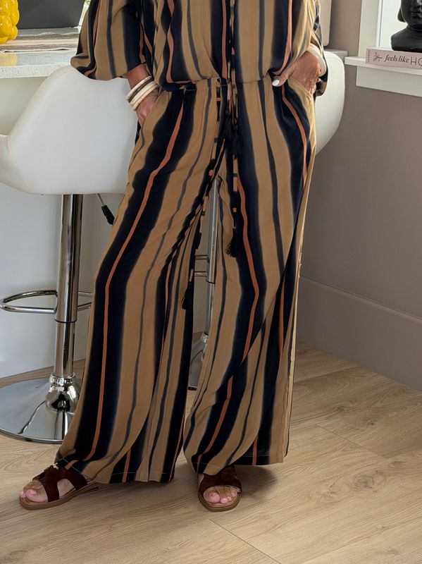 Pican Stripe Pant Coconut Milk