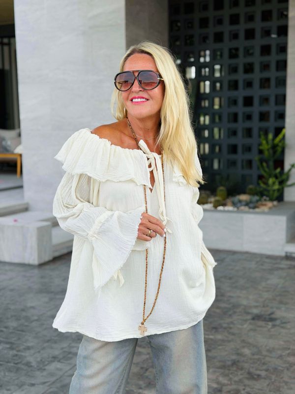 Boho Ivory Blouse