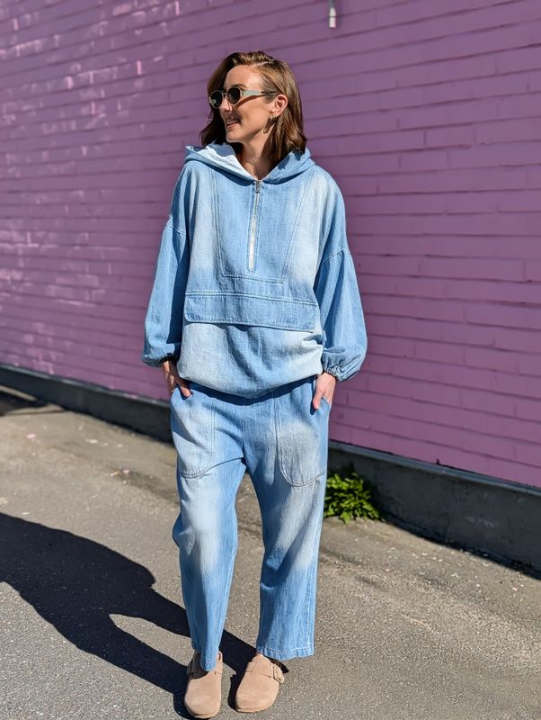 Flor Denim Hoodie