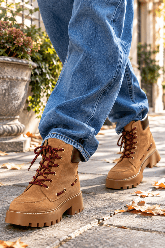 Lace Up Suede Boots Colors Of California