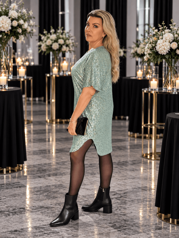 Minty Sequin Dress