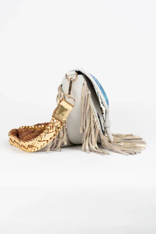 Medellin Greige & Blue Shoulder Bag Piti Cuiti