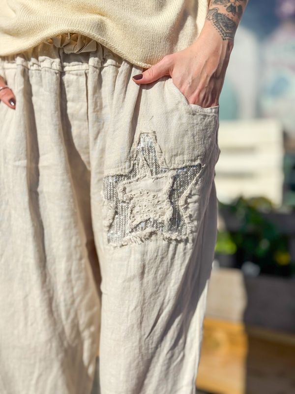Star Linen Pant