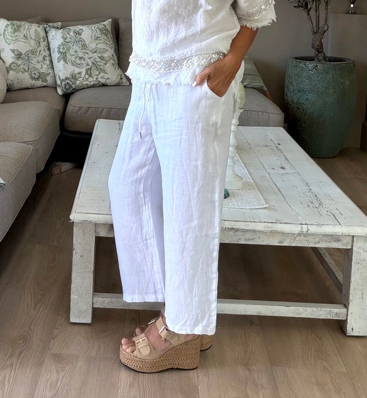 White Culotte Pant