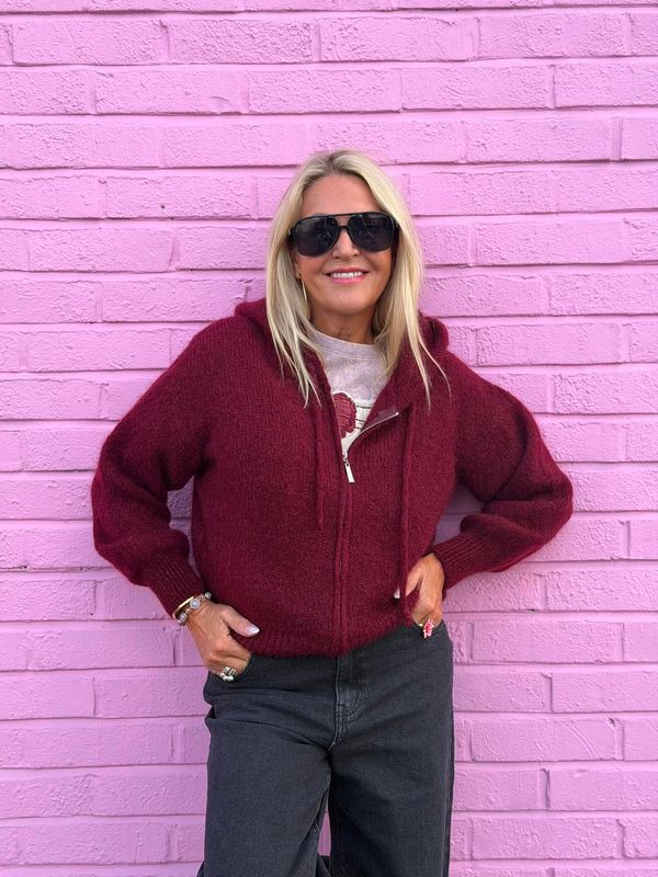 Hooded Zip Cardigan
