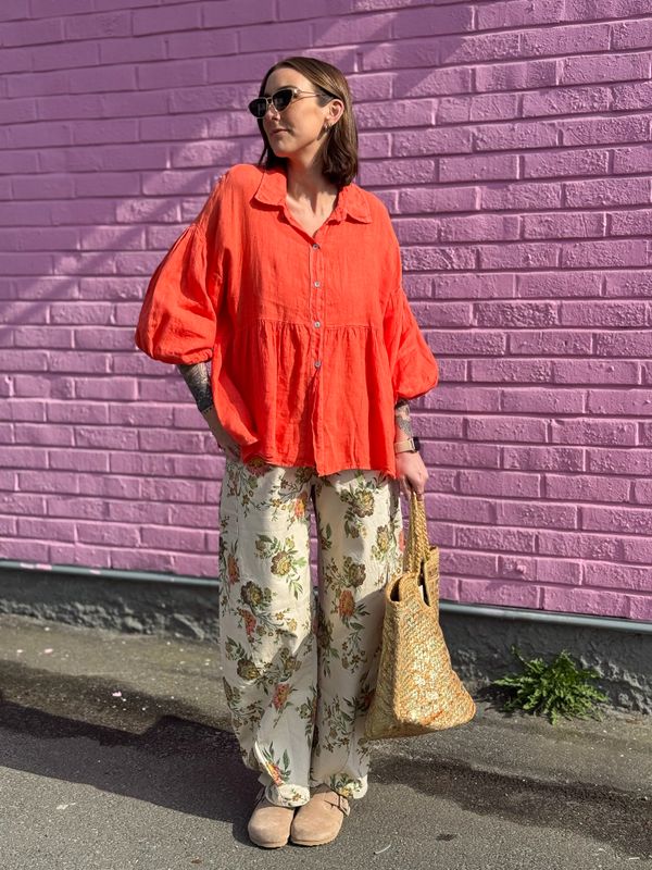 Flower Barrel Jeans