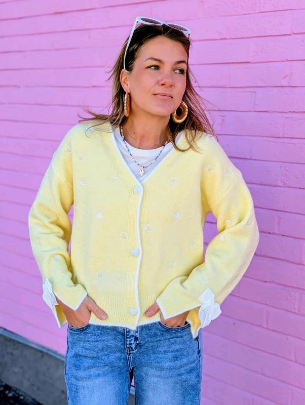 Heart Bow Cardigan