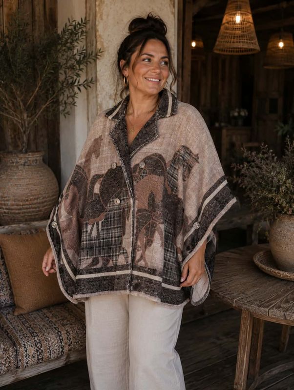 Horsie Oversized Poncho