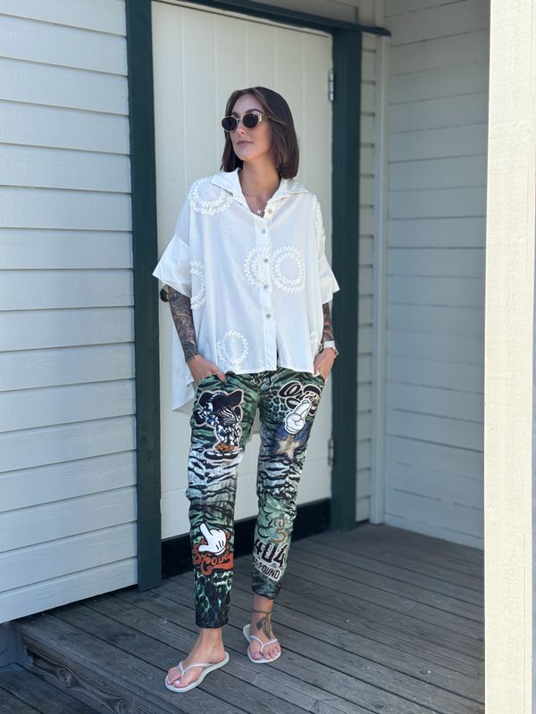 Round Oversized Shirt