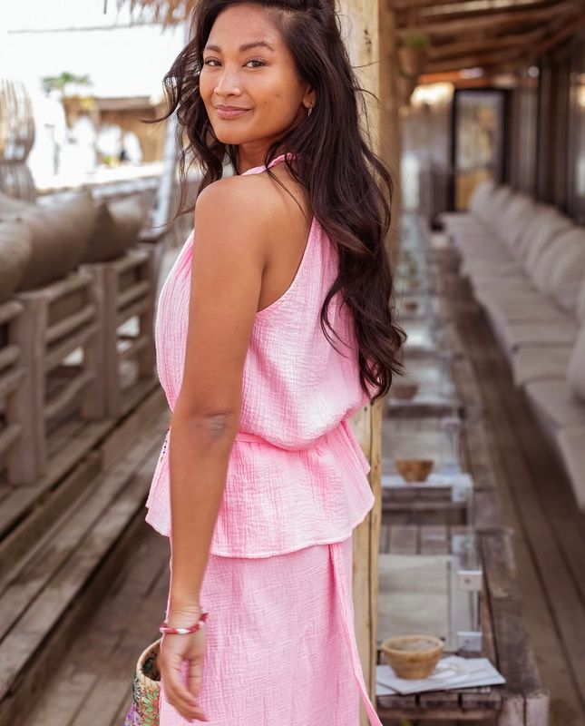 Pink Wrap Skirt Place du Soleil