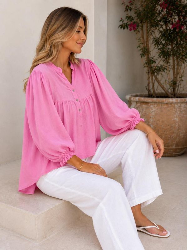 Para Linen Blouse